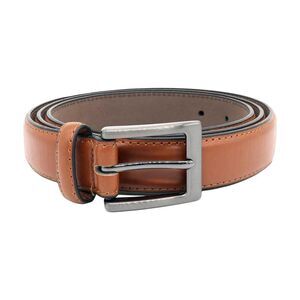 Duke Mens D555 Anthony Stitched Leather Square Buckle Belt / Tan